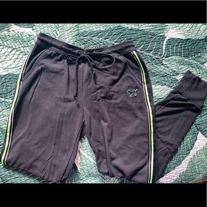 PINK Victoria’s Secret Neon Striped Joggers